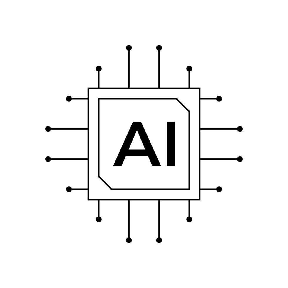 design de vetor de ícone de inteligência artificial