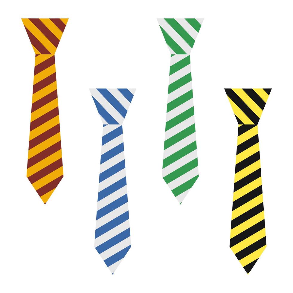 conjunto de ícones de gravata. ilustração vetorial vetor