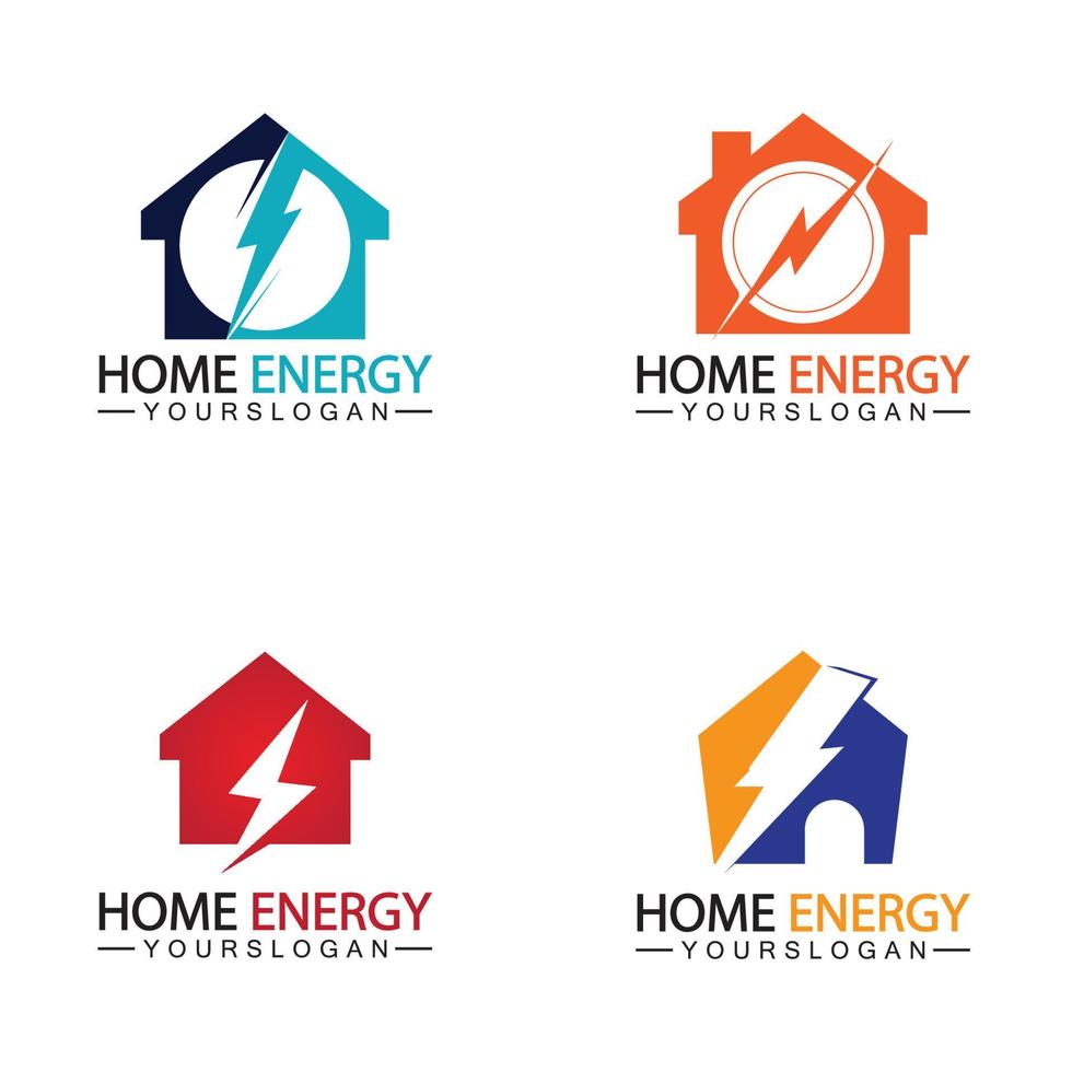 energia em casa logotipo vetor ícone símbolo ilustração design