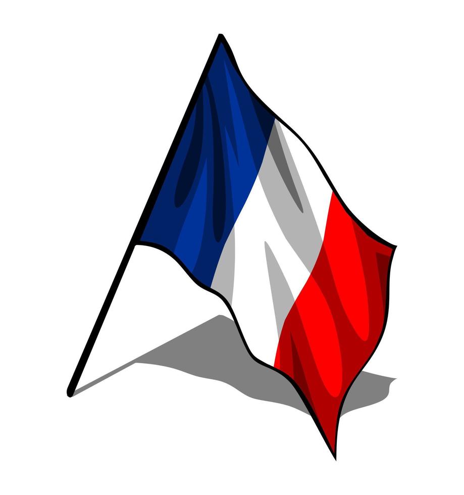 vetor de bandeira francesa