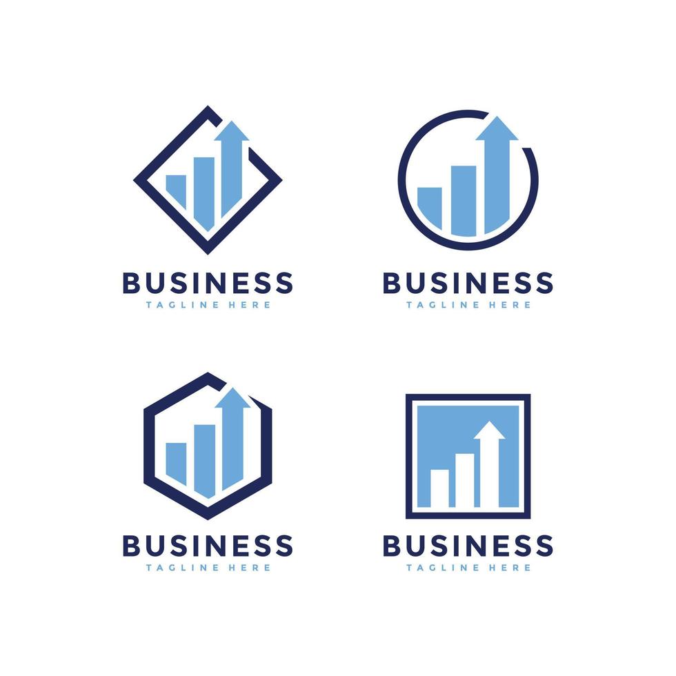 logotipo do pacote de finanças empresariais vetor