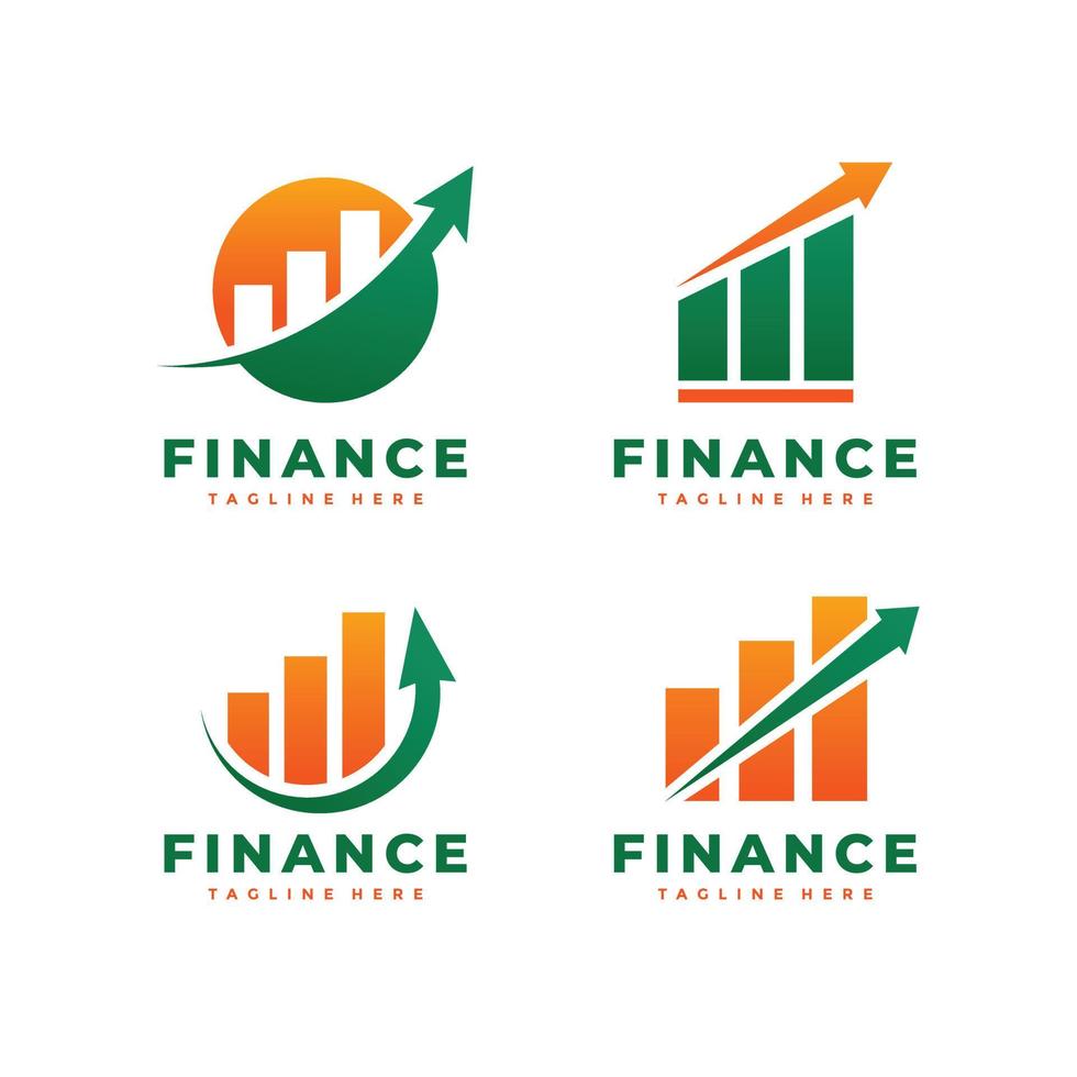 financiar o gráfico do logotipo do pacote vetor