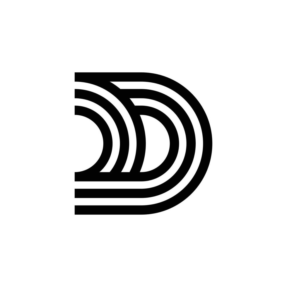 design de logotipo de monograma moderno letra d vetor