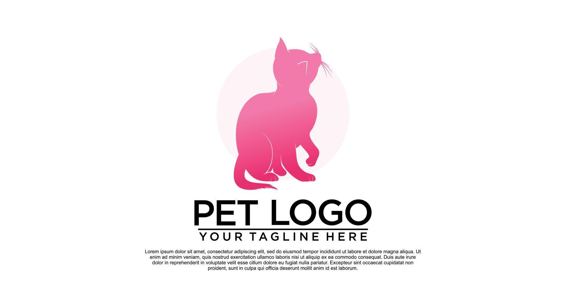 design de logotipo de animal de estimação com estilo único criativo vetor premium parte 3