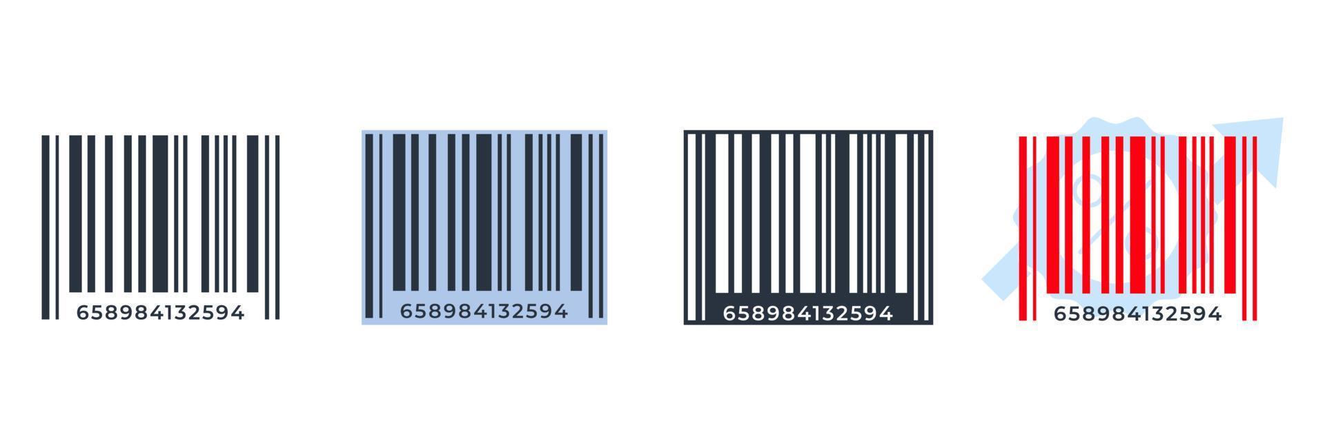 ilustração em vetor logotipo ícone código de barras. verifique o modelo de símbolo de código para coleção de design gráfico e web