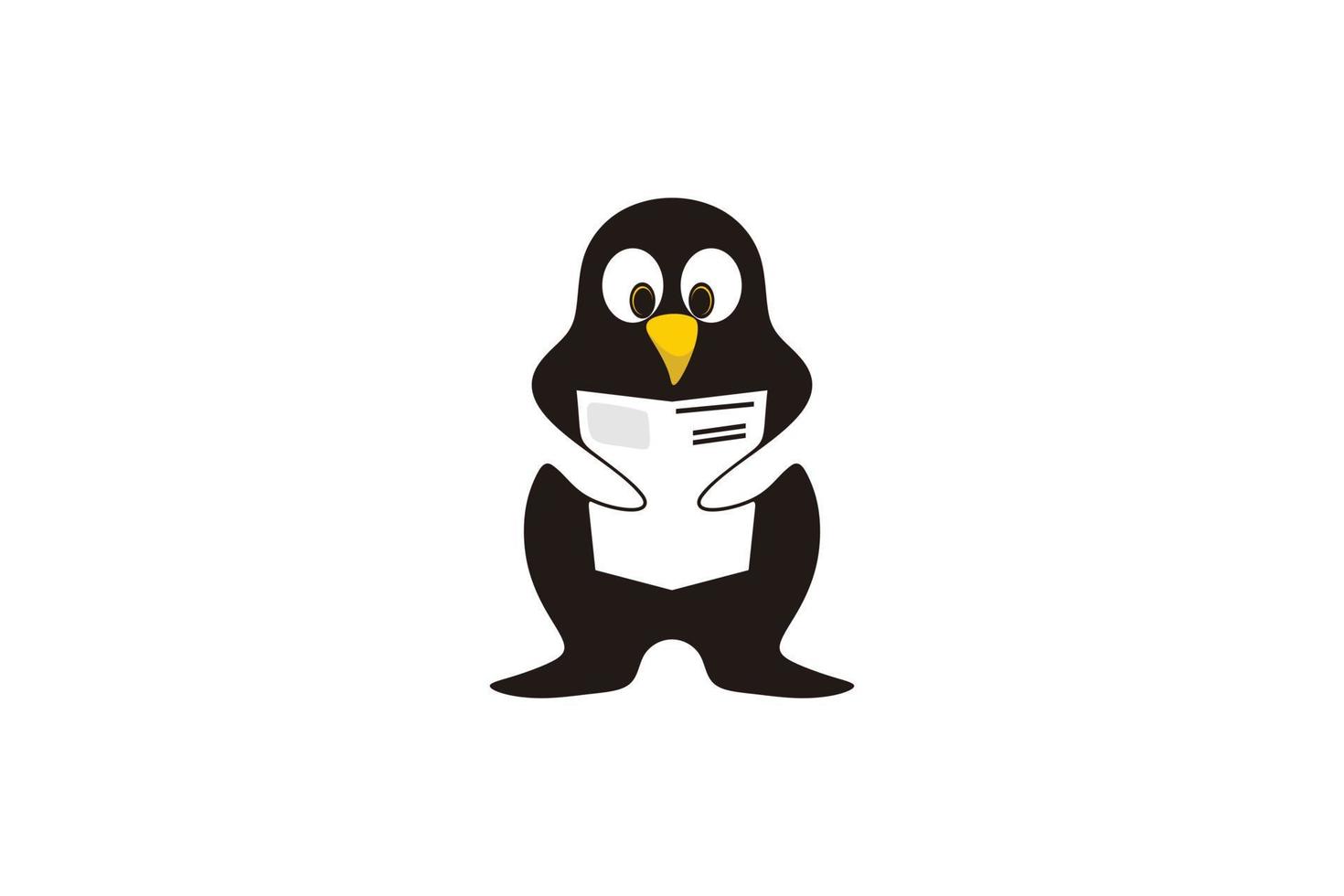 inspiração de design de logotipo de pinguim vetor