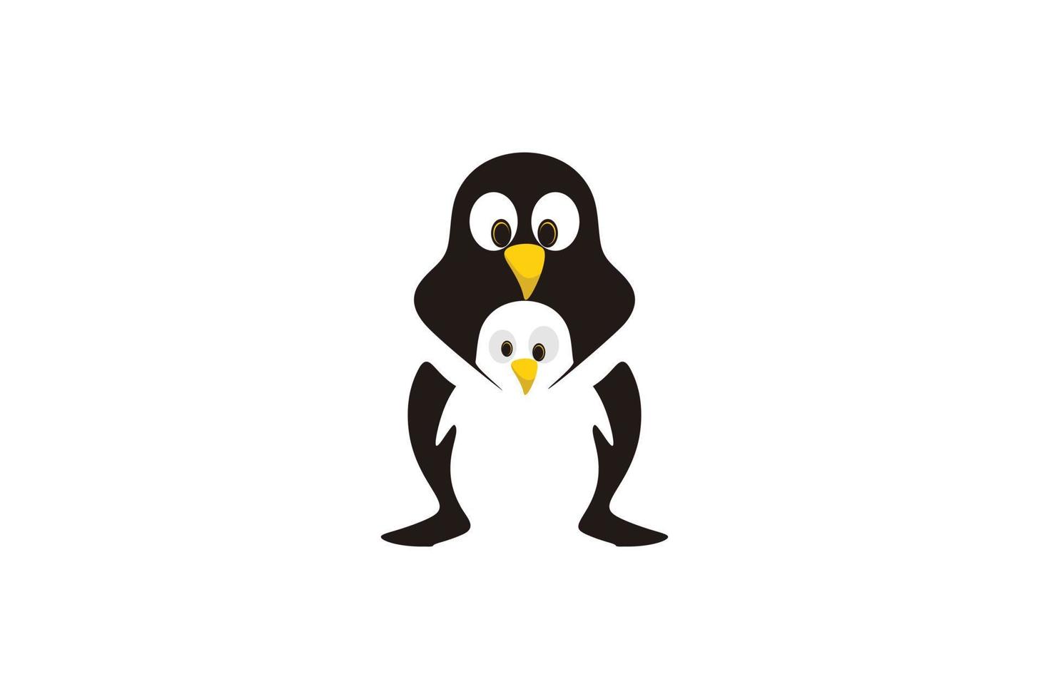 inspiração de design de logotipo de pinguim vetor