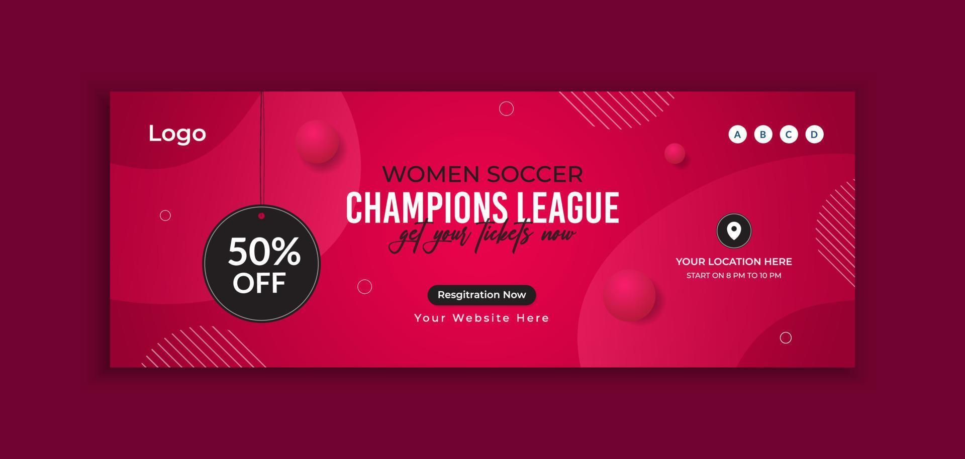 fundo de futebol ou futebol com modelo de banner da web vetor