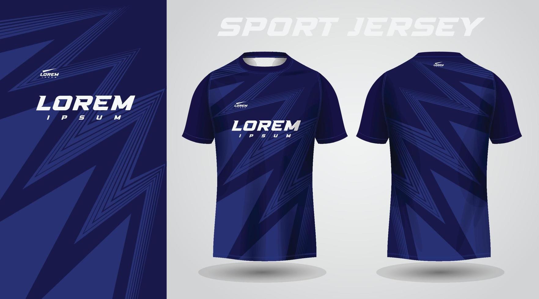 design de camisa esportiva de camiseta azul vetor