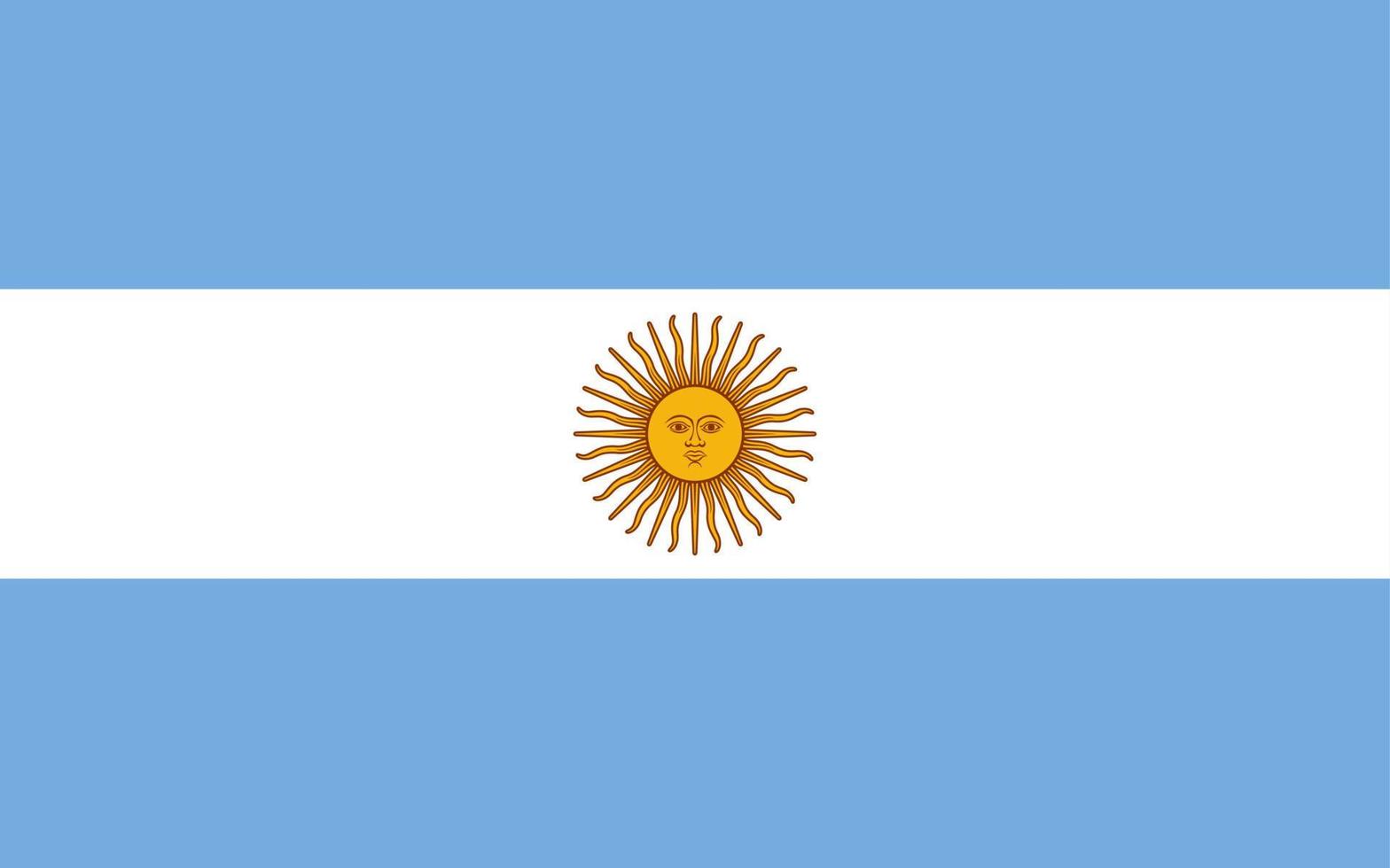 bandeira argentina ilustração vetorial símbolo ícone do país nacional. liberdade nação bandeira argentina independência patriotismo celebração desenhar governo oficial internacional Objeto simbólico cultura vetor