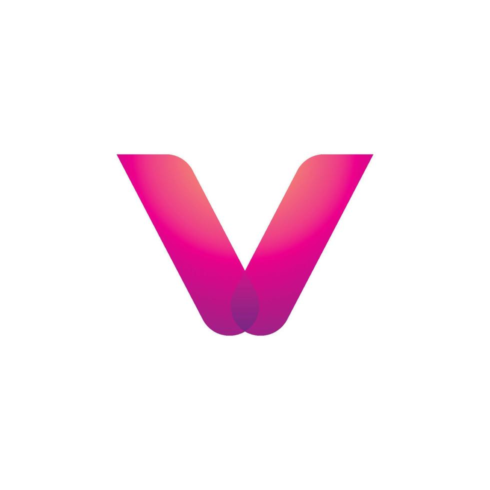 v design e modelo de logotipo. letras criativas de v ícone iniciais baseadas em vetor. vetor