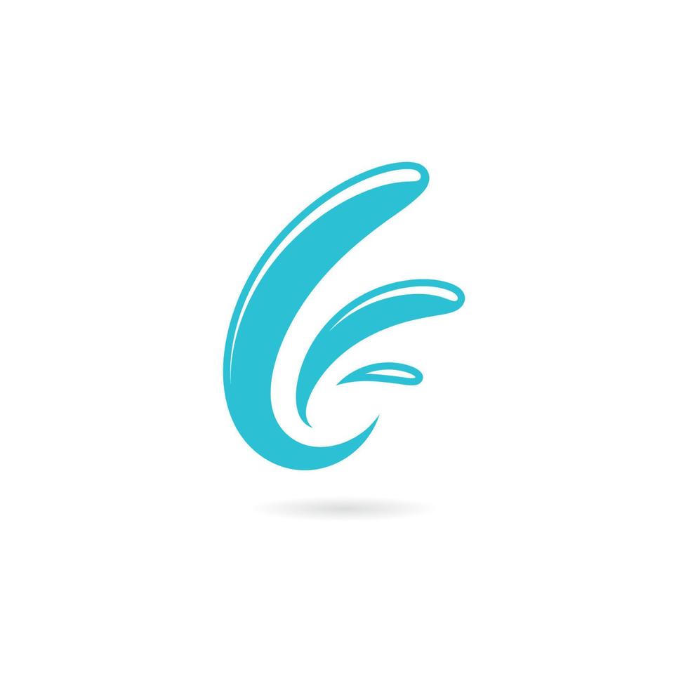 símbolo de respingos de água e vetor de modelo de logotipo de ícone