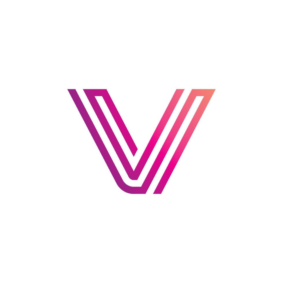 v design e modelo de logotipo. letras criativas de v ícone iniciais baseadas em vetor. vetor