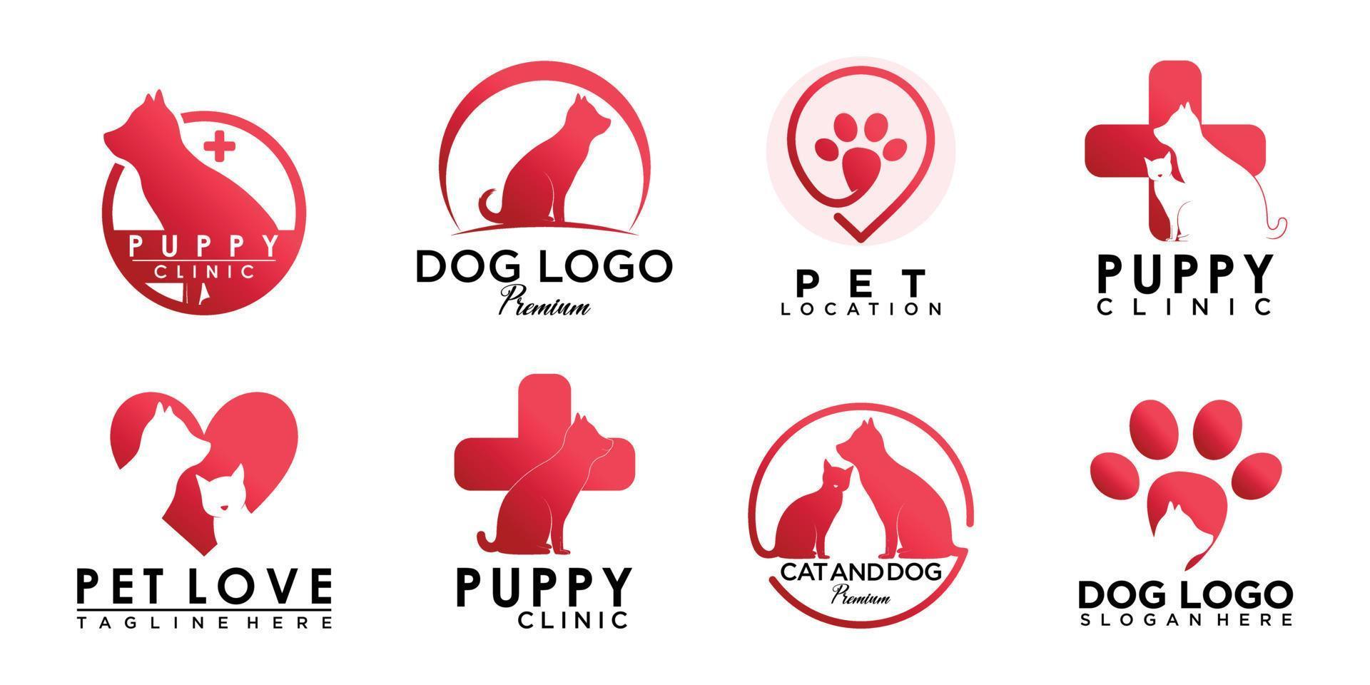 design de logotipo de animal de estimação com estilo único criativo vetor premium parte 4