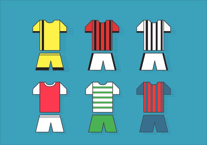 Kit de futebol esportes vetores jersey