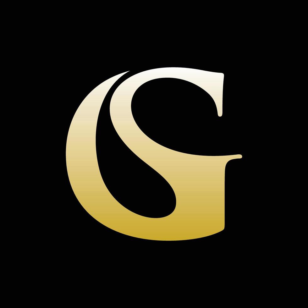 letra gs logotipo de monograma de luxo moderno vetor
