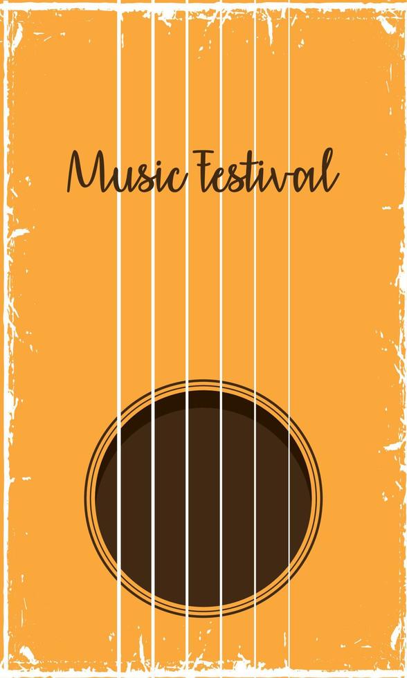 letras de festival de música na guitarra vetor