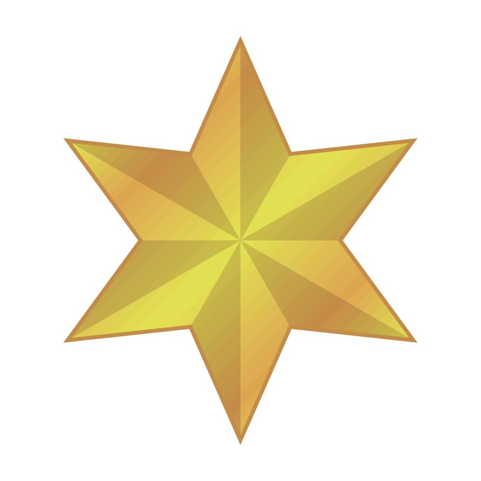 emblema estrela dourada vetor