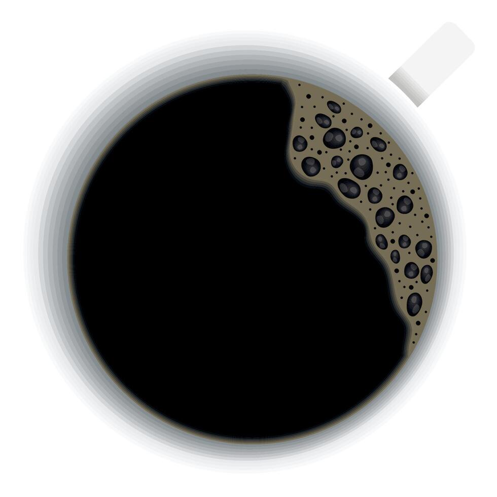 xícara de café preto vetor