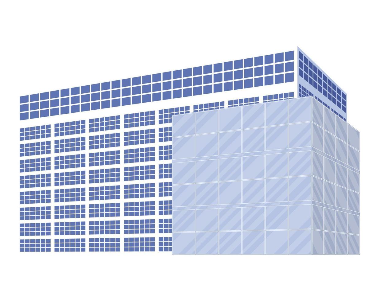 construção de fachada de lugar urbano vetor