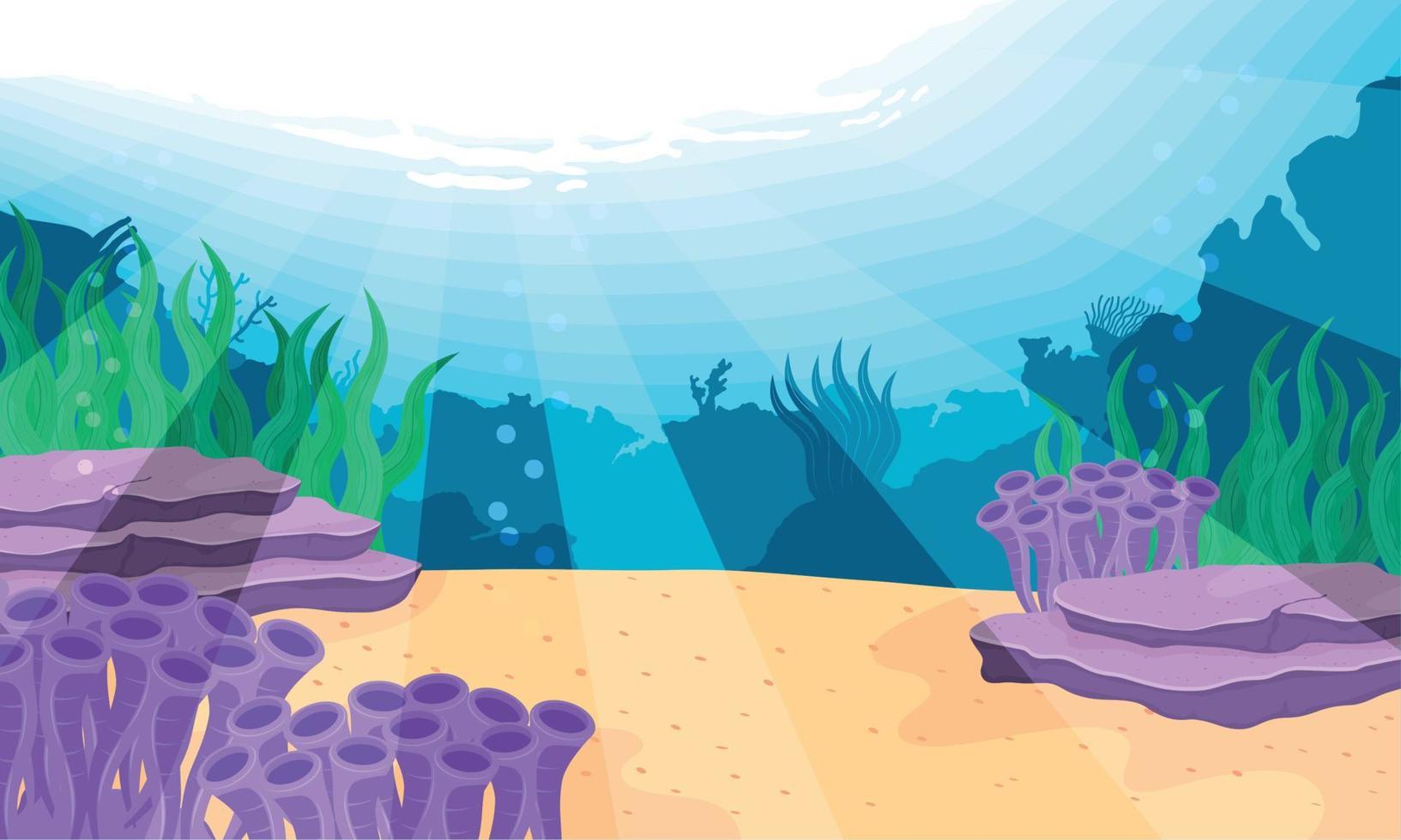 recifes de coral com algas vetor