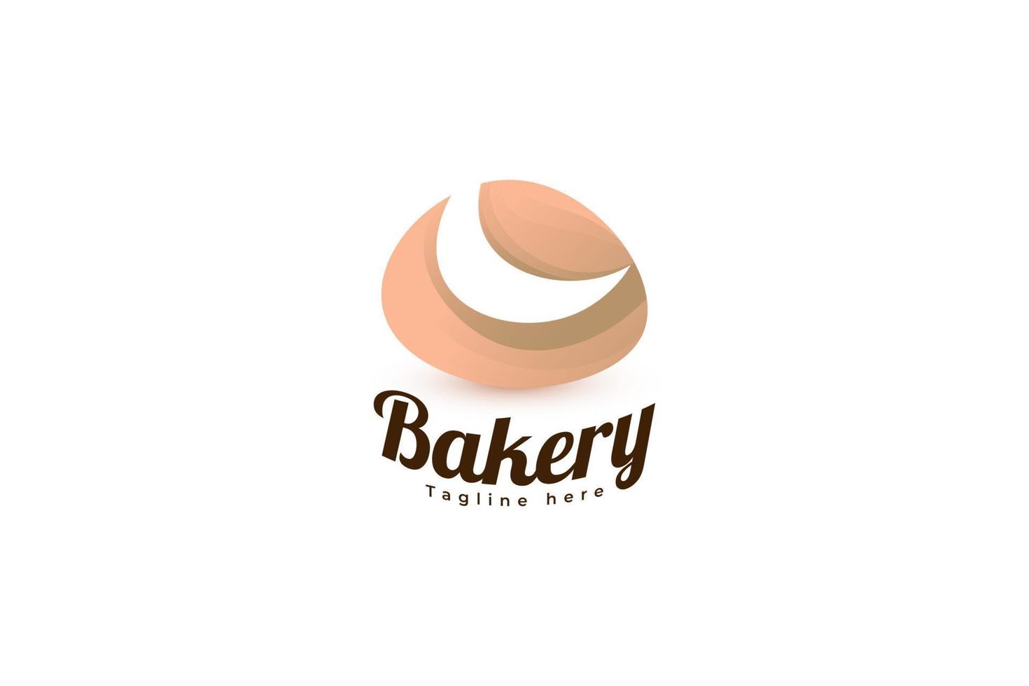 design de logotipo de padaria moderno e minimalista. distintivo de bolo simples caseiro. logotipo ou ícone de pastelaria vetor