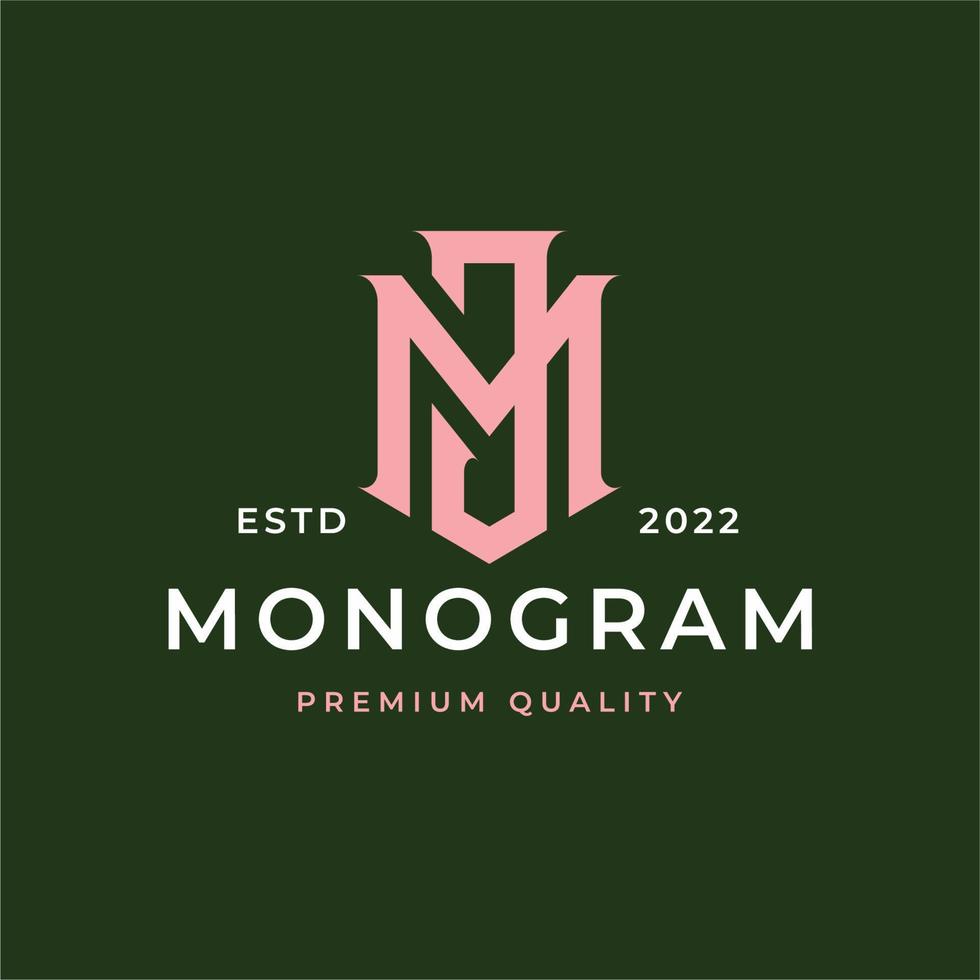 monograma letra inicial jm mj design de logotipo. vetor de ícone inicial de negócios