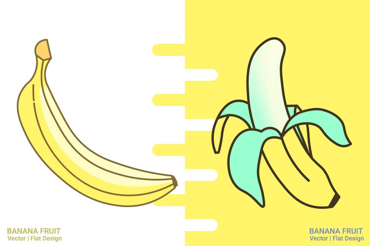 bananas. com um estilo de design plano. pode ser usado como um adesivo ou seu elemento de design vetor