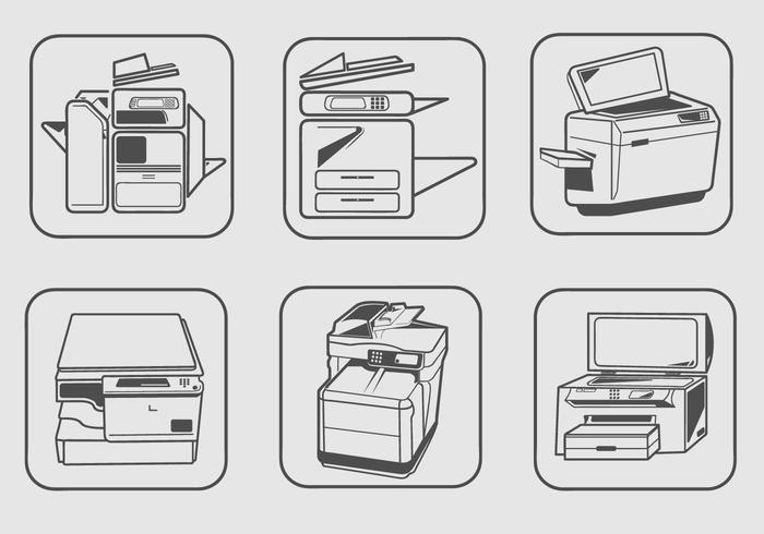 Vector de máquinas fotocopiadoras