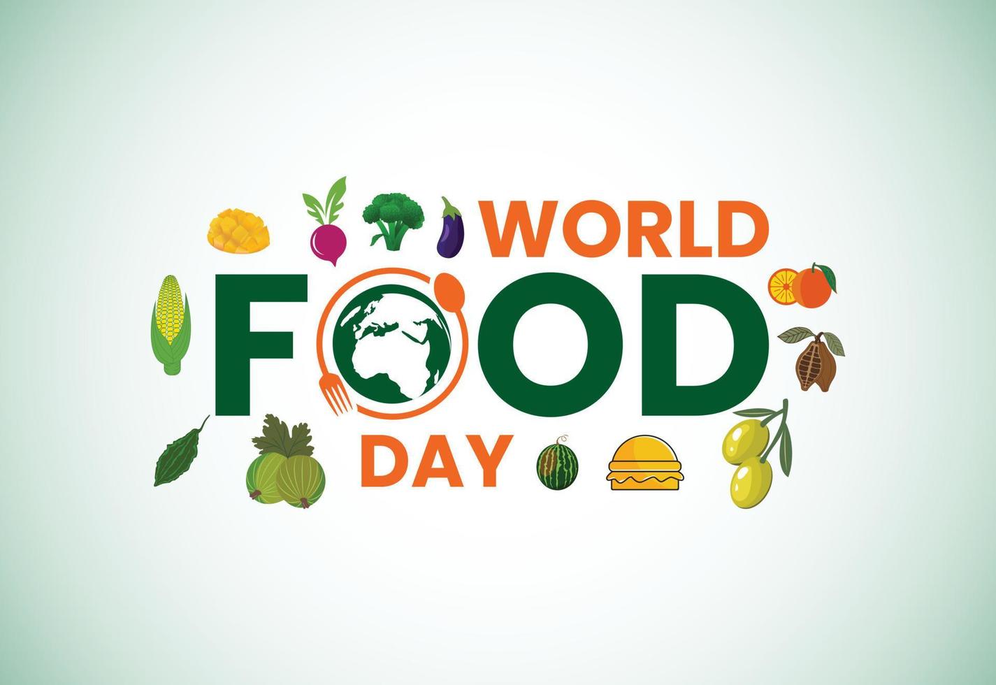 design de ilustração vetorial do dia mundial da comida adequado para mídias sociais, banners, cartazes vetor