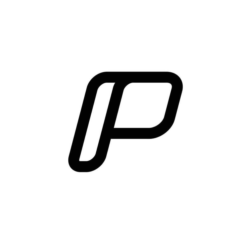 design de logotipo da letra p vetor