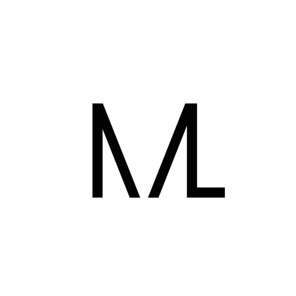 letra inicial ml ícone vetor logotipo modelo ilustração design pro vector
