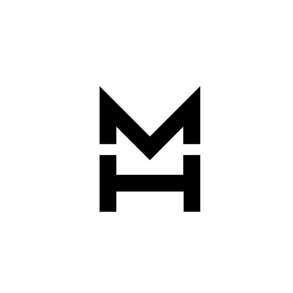 letra inicial mh ícone vetor logotipo modelo ilustração design pro vector