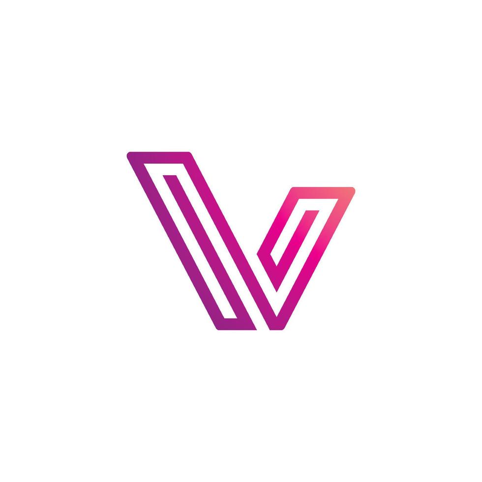 v design e modelo de logotipo. letras criativas de v ícone iniciais baseadas em vetor. vetor