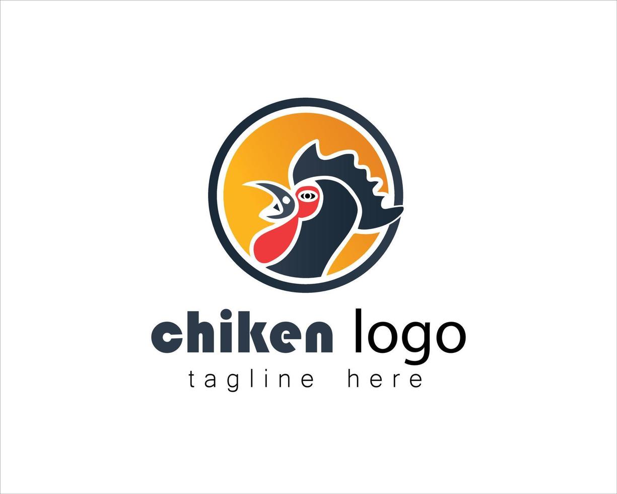 modelo de vetor de design de logotipo de frango. design moderno. ilustração vetorial. adequado para o logotipo do restaurante de fast food