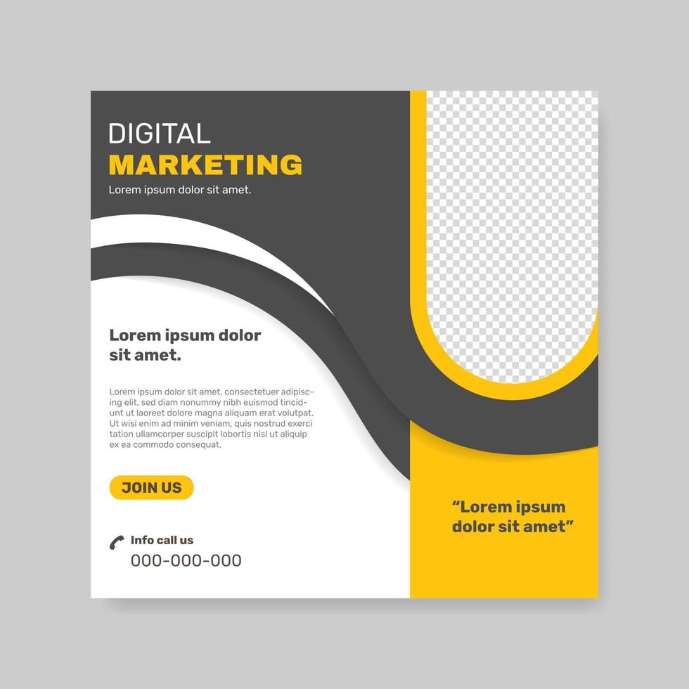 banner marketing social media capa facebook post template.- vector. vetor