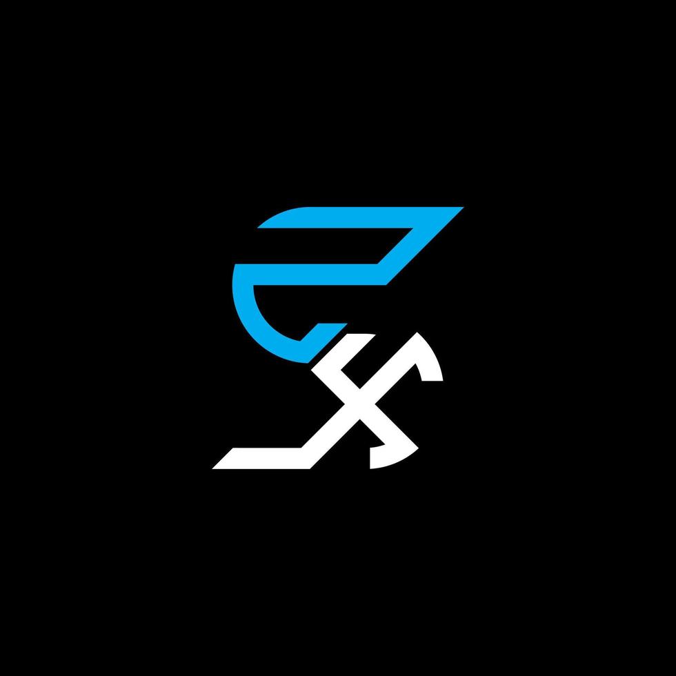 design criativo do logotipo da letra zx com gráfico vetorial, logotipo simples e moderno zx. vetor