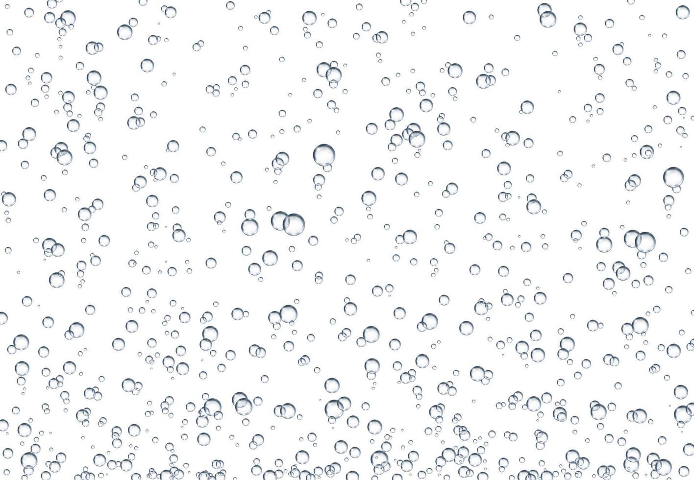 bolhas de fizz realistas, água subaquática ou soda vetor
