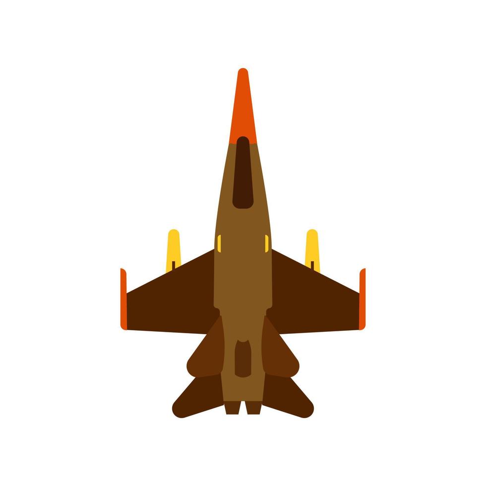 ataque avião vista superior ícone de vetor verde. transporte de voo da aviação com arma. guerra de veículos de potência de velocidade