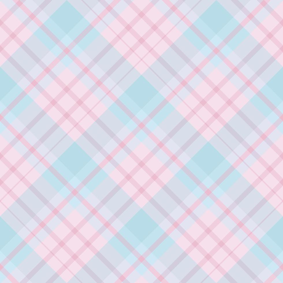 padrão sem costura nas cores pastel rosa e azul para xadrez, tecido, têxtil, roupas, toalha de mesa e outras coisas. imagem vetorial. 2 vetor
