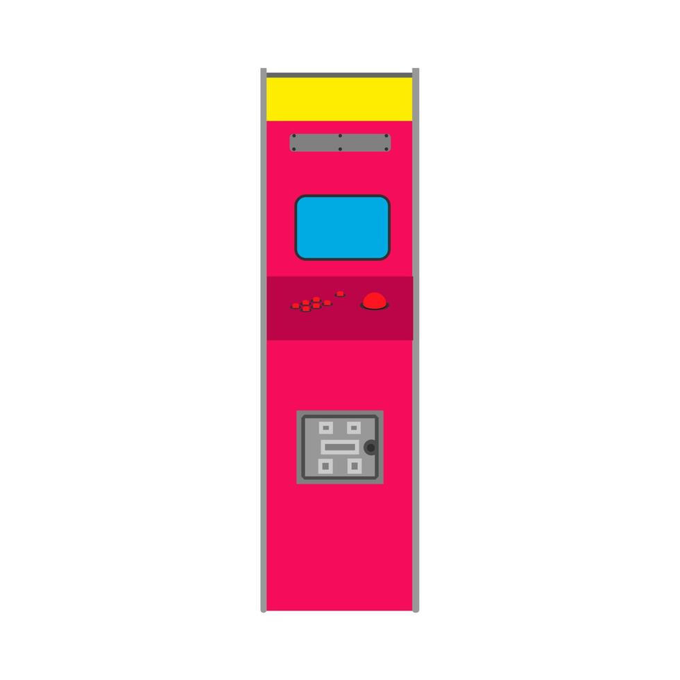 ícone de vetor retrô de entretenimento de jogos de máquina arcade. gamble controlador de reprodução de bits de pixel vintage