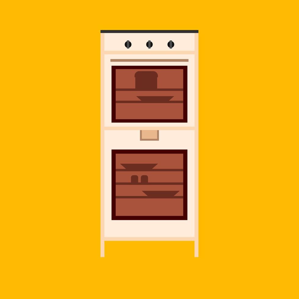 forno ilustração vetorial aparelho cozinhando cozinha. ícone fogão equipamento comida doméstica. máquina de poder chef de utensílios de cozinha vetor