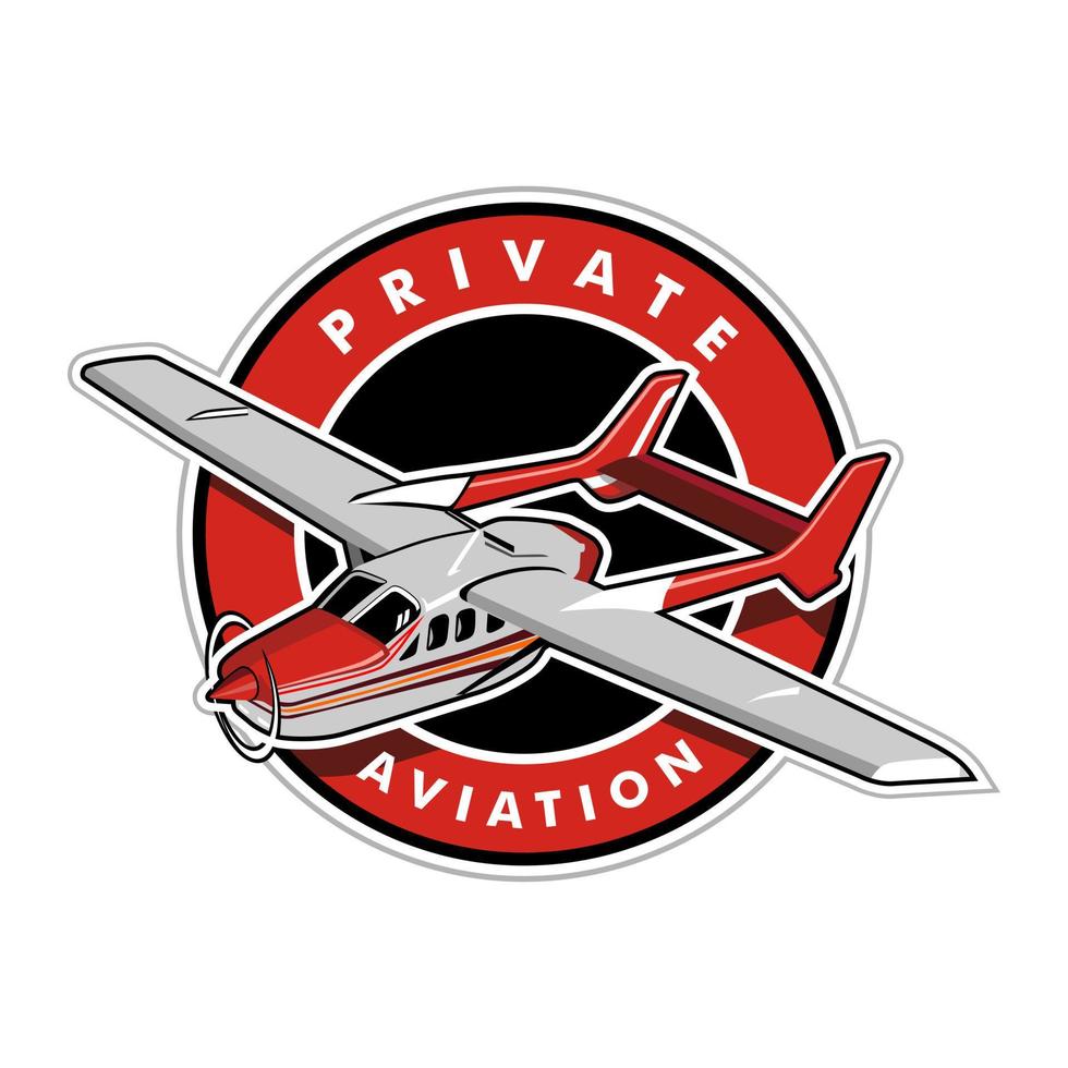 vetor de ícone de logotipo de design de ilustração de viagens de voo de aeronave