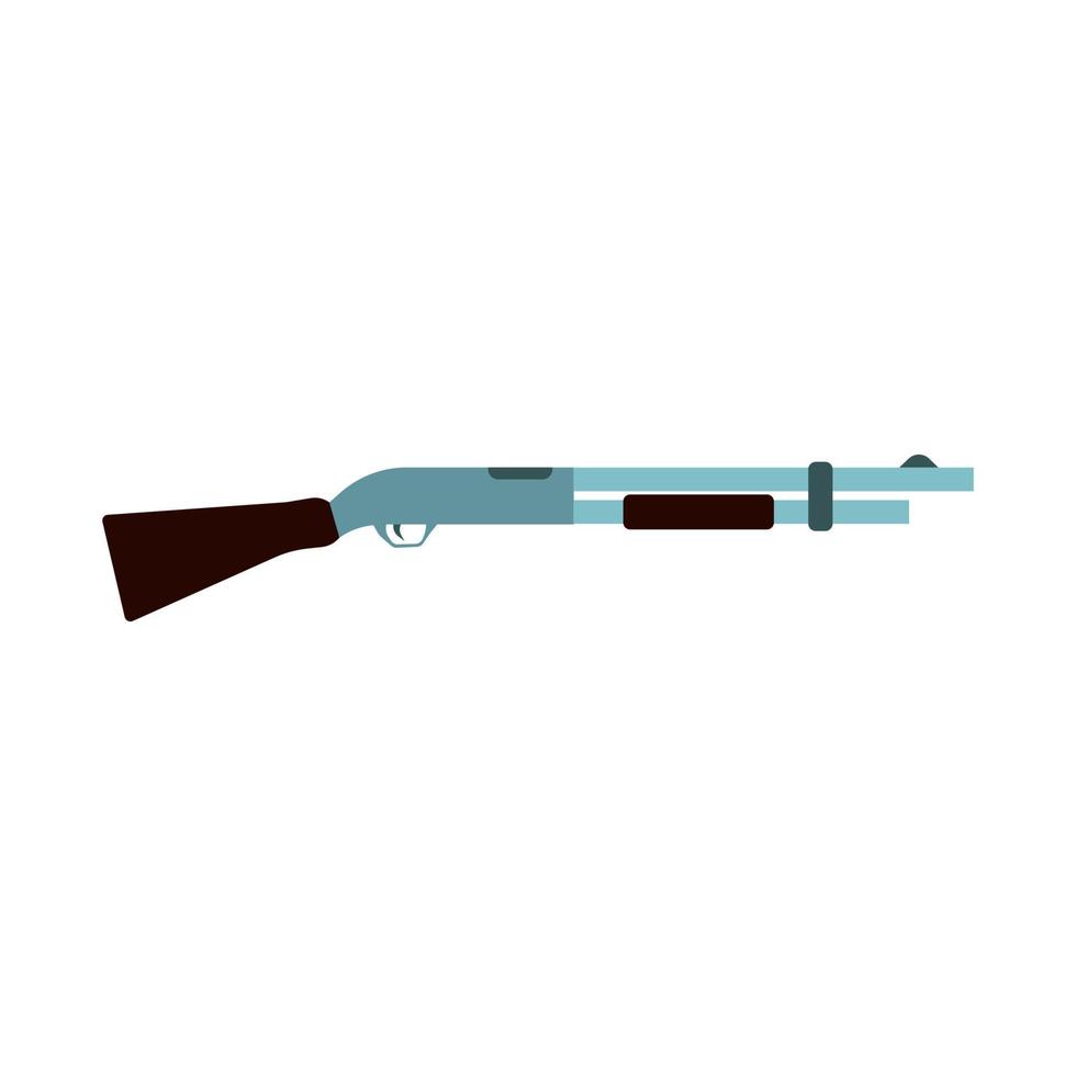 ícone de vetor de rifle ilustração espingarda. alvo de cano de arma de arma de caça. munição marrom calibre simples pato