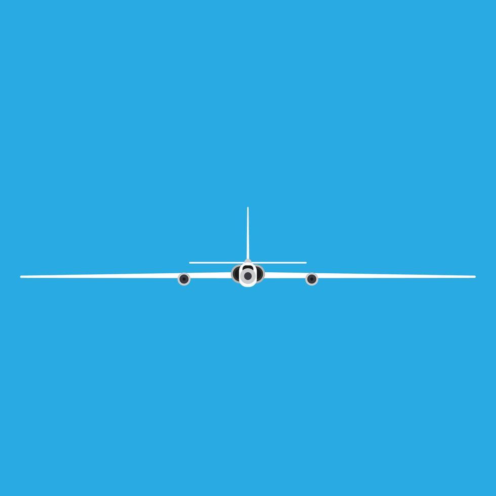 ícone de vetor de vista frontal do avião espião. controle remoto de aviação de aeronaves drone. fly rc jet equipment força de vigilância