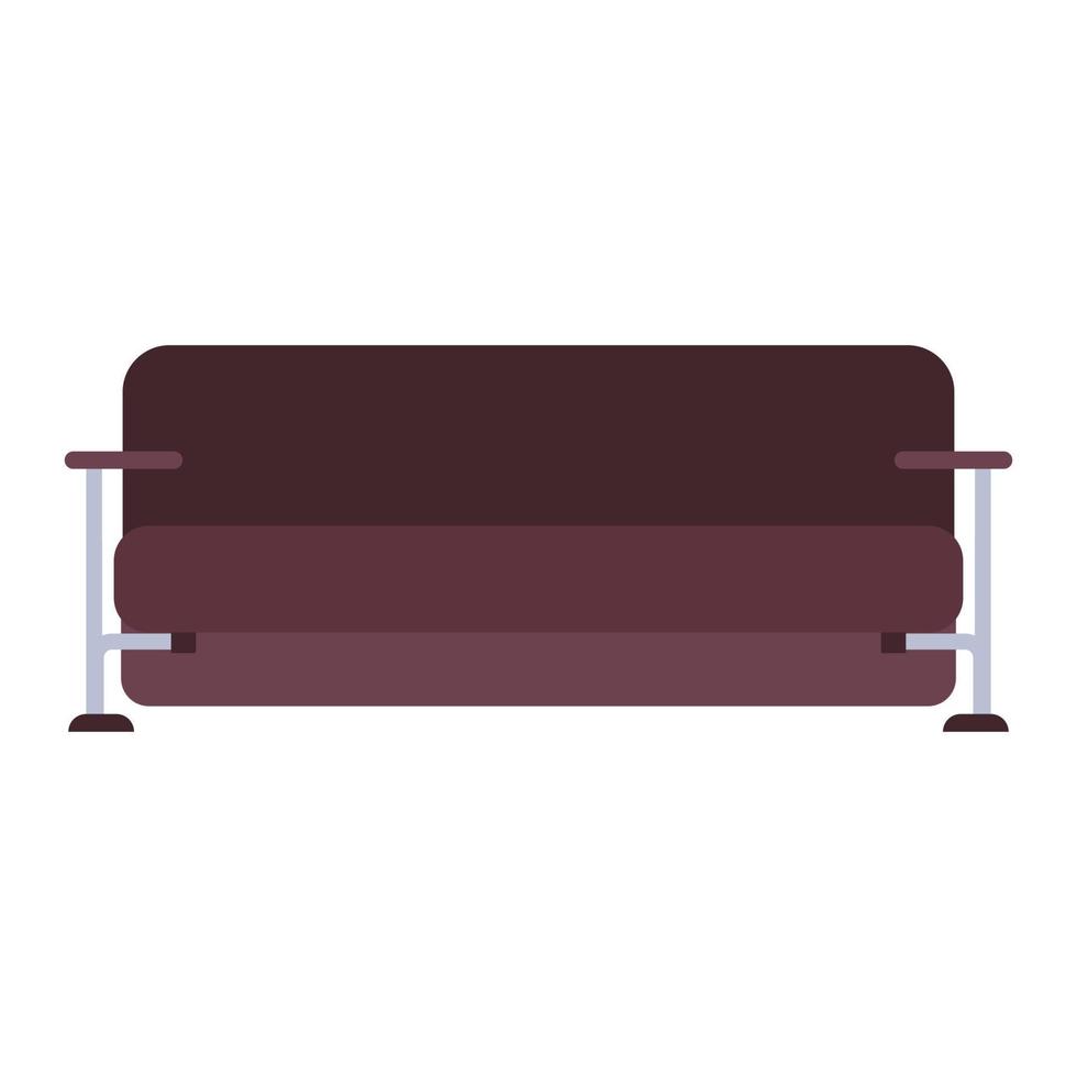 ícone de vetor de móveis de ilustração de sofá sofá. estilo de sala de estar em casa interior. relaxe o assento confortável e plano. sofá de moda divã gráfico