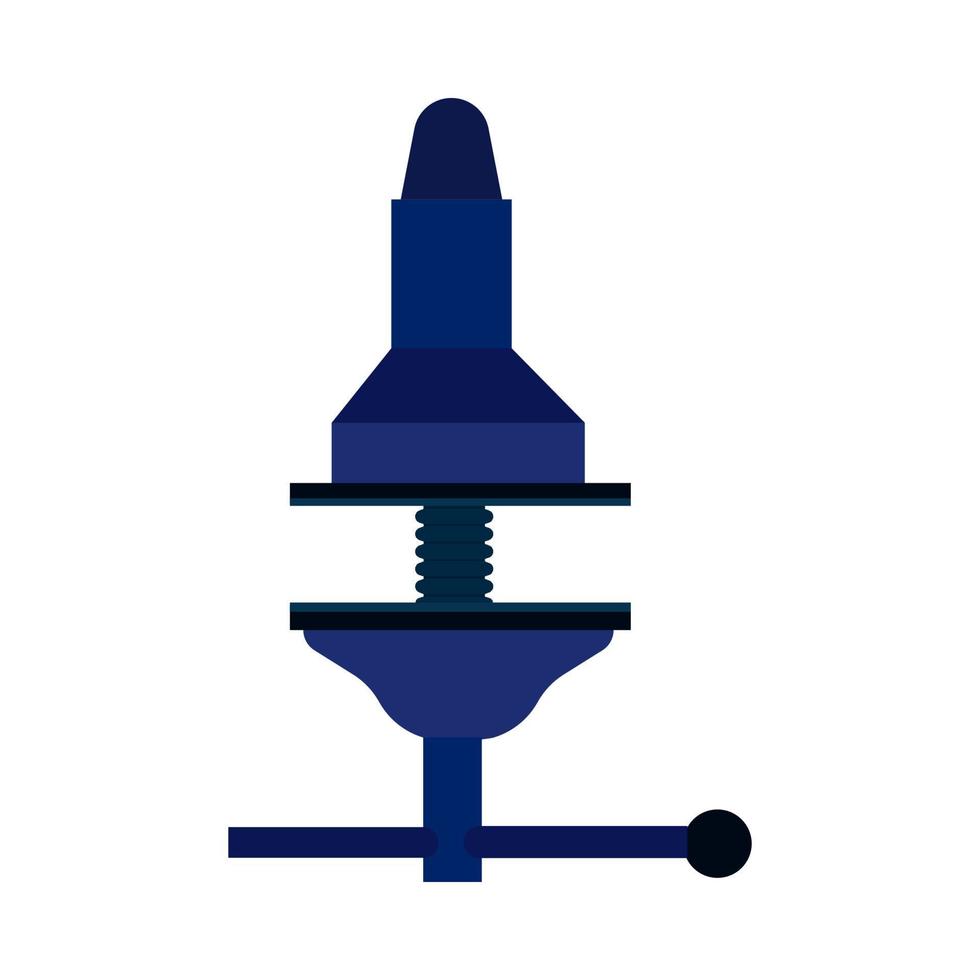 ícone de ferramenta de braçadeira de equipamentos de indústria de construção de vetor de torno. pressão de carpintaria ajustável aperto de metal de aço