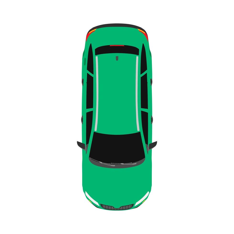 vista superior do carro conceito de transporte ilustração vetorial ícone plana vetor