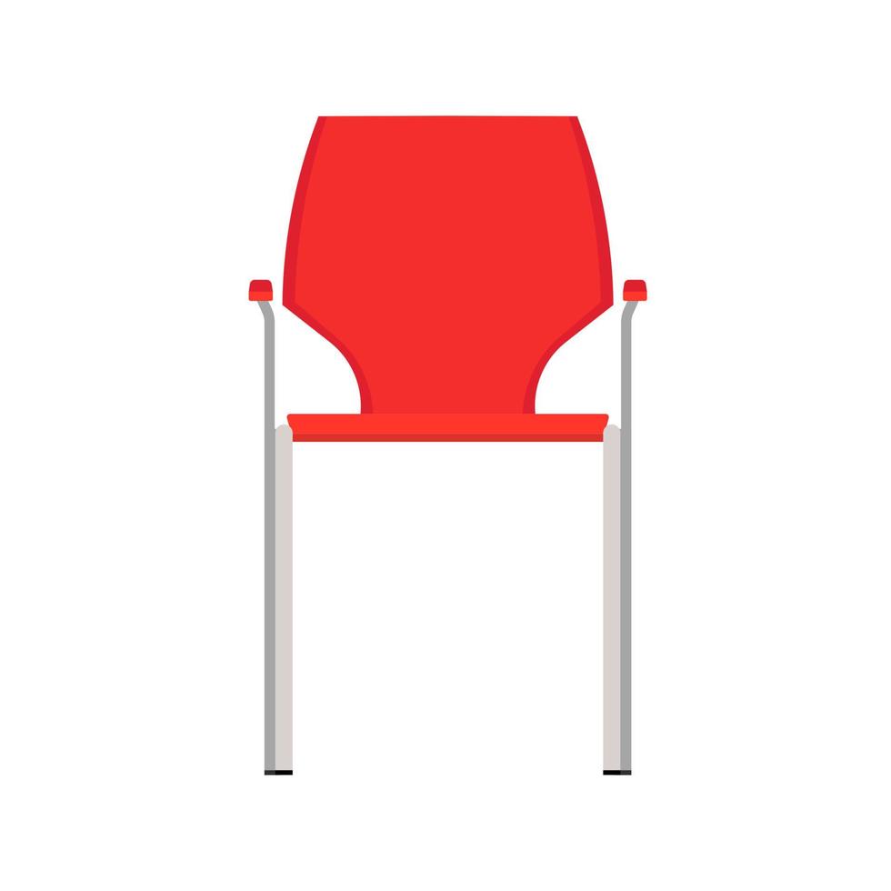 cadeira restaurante vista frontal ilustração do ícone do vetor. elemento de interior de barra plana de móveis de design. desenho de silhueta de cafeteria vetor