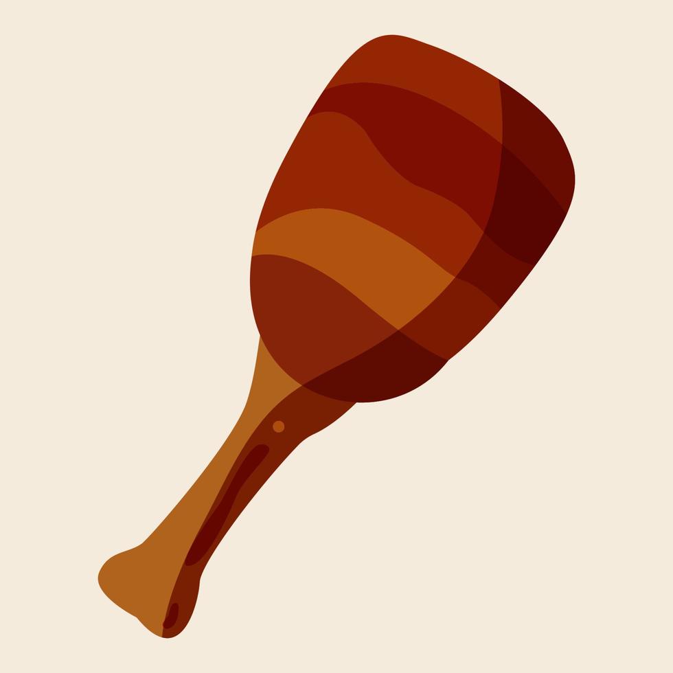 ícone de pedaço de coxa de frango, ilustração vetorial de perna de frango isolada vetor